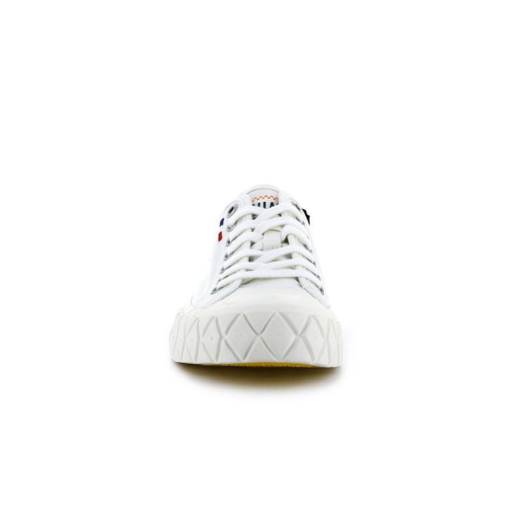 Baskets Palladium Palla Ace Tela Low Tops Femme Blanche | FR HQD304K